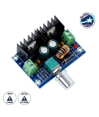 GLOBOSTAR® CONVERTER 73114 Ρυθμιστής Τάσης με Είσοδο από DC 4V έως DC 40V & Έξοδο από DC 1.25V έως DC 36V 1 x 8A Max IP20 - Μ6 x Π4.5 x Υ2.5cm - 2 Χρόνια Εγγύηση